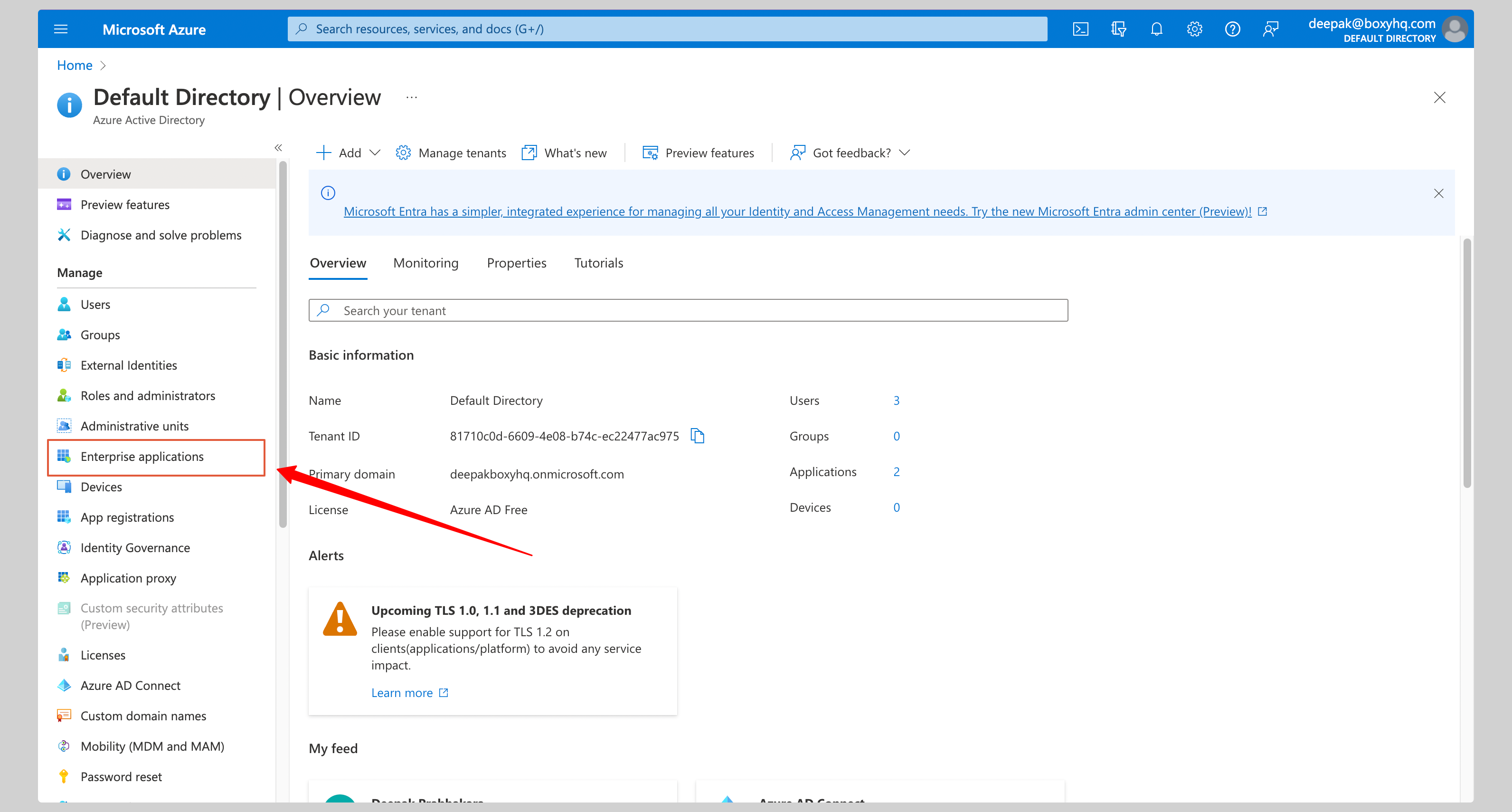 Microsoft Entra ID SAML Step 1